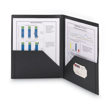 Smead® Frame View Poly Two-pocket Folder, 100-sheet Capacity, 11 X 8.5, Clear-black, 5-pack freeshipping - TVN Wholesale